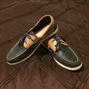 Sperry Top Siders 8.5 Navy Plaid
